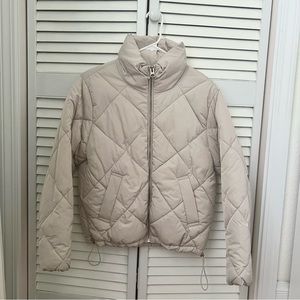 H&M Quilted Beige Puffer Jacket